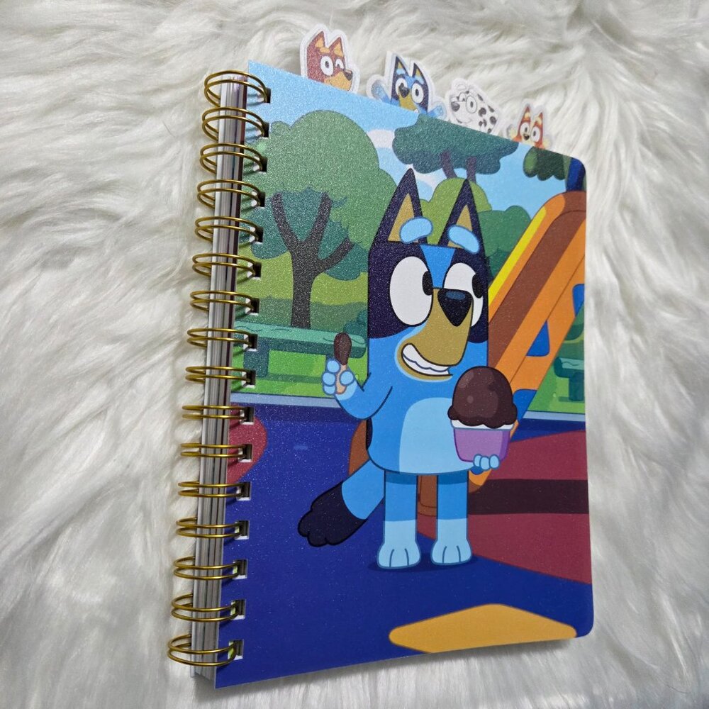 Bluey Tabbed Spiral Notebook - Picture 3 of 8